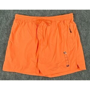 LCKR All Around 6" Shorts Mens XL Neon Orange Mesh Lined Zipper Pockets NWT